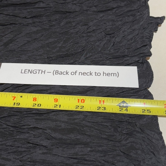 VTG Chicos Crinkle Silk Ruffle Sleeve Button Up Shirt Sz 1 = US: M/8 Luxe Party - Picture 11 of 12